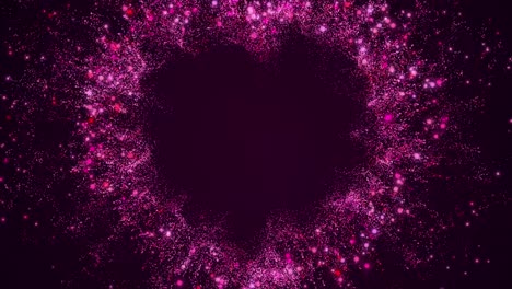 glamour glowing red heart shapes particles background saint valentine’s day