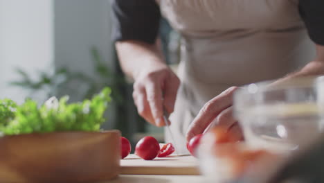 chef preparing salad