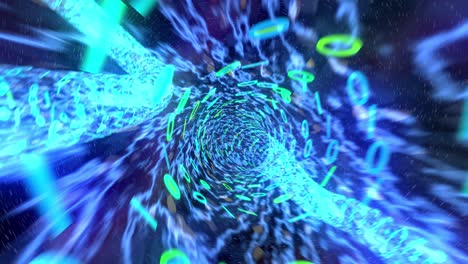 binary tunnel wormhole flight through space warp speed dimension 4k