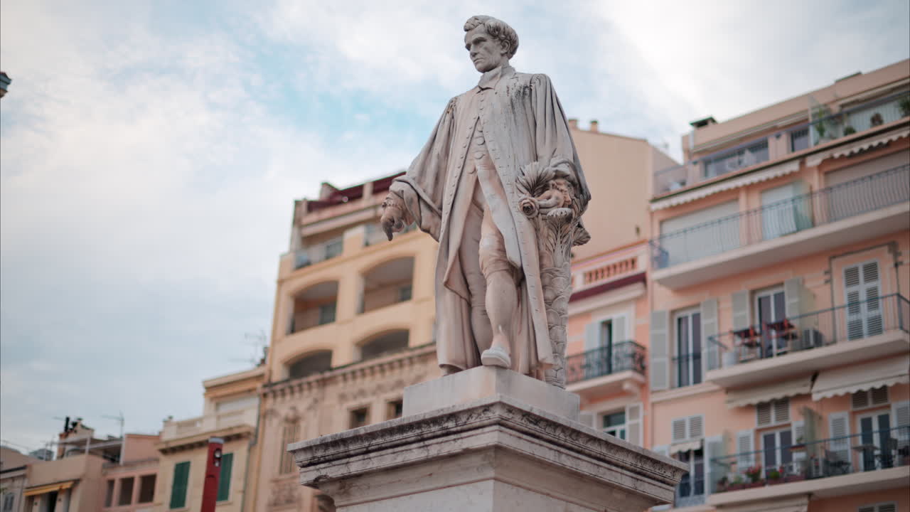 Cannes, France - October 14, 2024: The Statue of Lord Brougham memorial in daylight