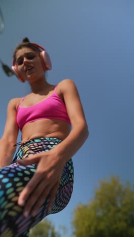 woman working out outdoors