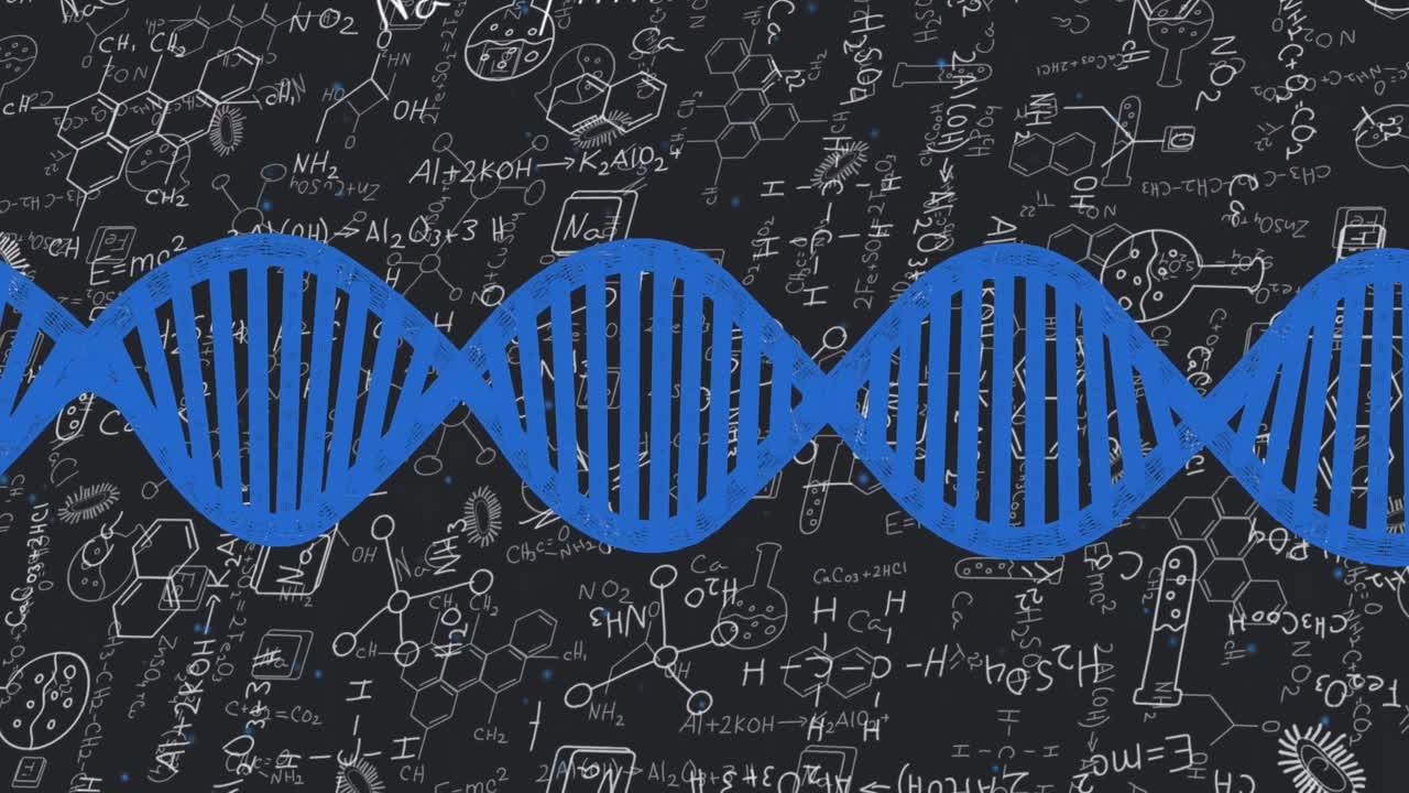 Animation of dna strand over data processing