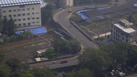 Züge-S-Brücke-Mandlik-Brücke-Nm-Joshi-Marg-Planet-Godrej-Byculla-Zoo-Mumbai-Indien-Maharashtra-Bahngleise-Mumbai-öffentlicher-Nahverkehr-Draufsicht-Brücke-Aus-Nächster-Nähe