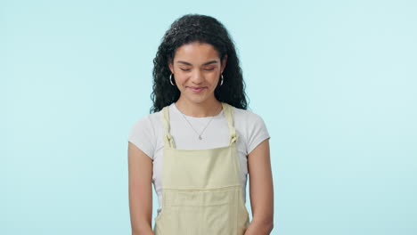 feliz, mulher e rosto de riso com gen z