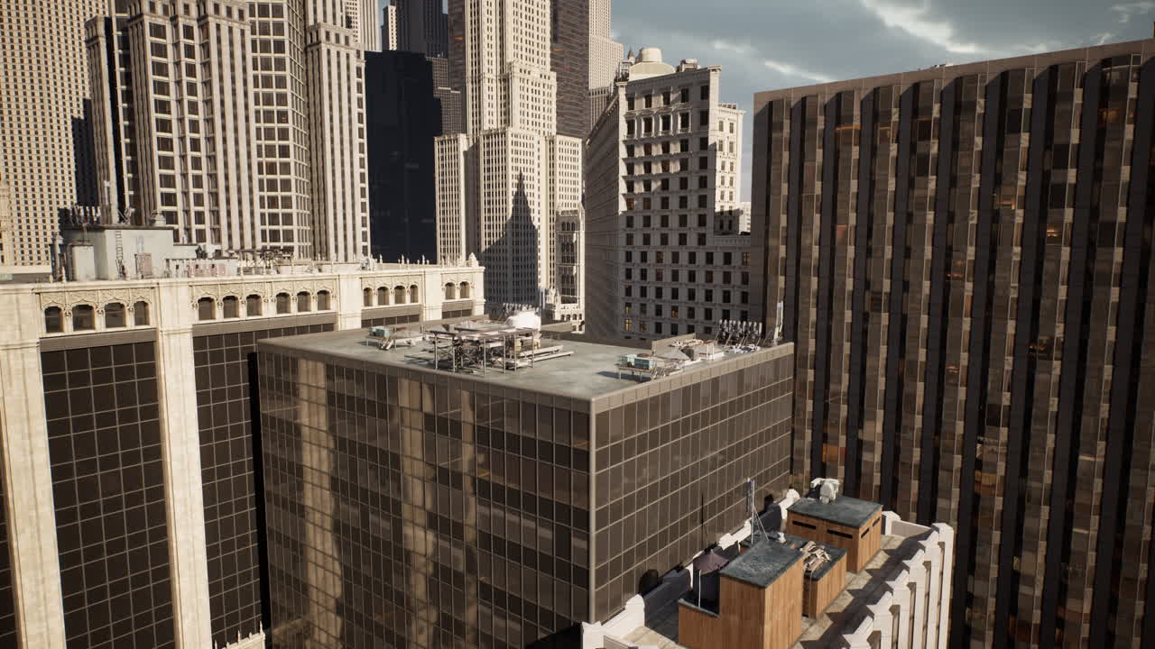 초고층 건물 이 있는 도시 의 공중 사진