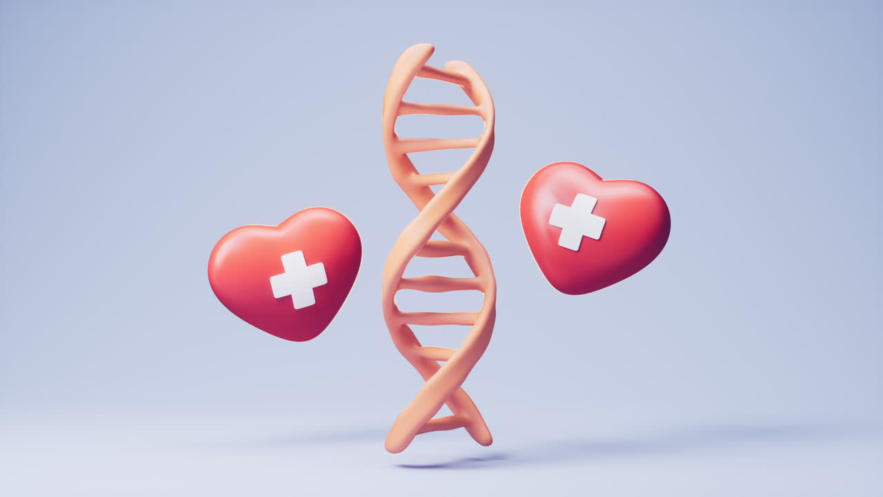 은 심장 모양의 의료 개념, 3d 렌더링