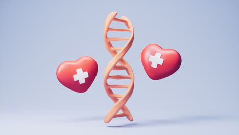 forma de corazón rojo con concepto médico, renderización en 3d.