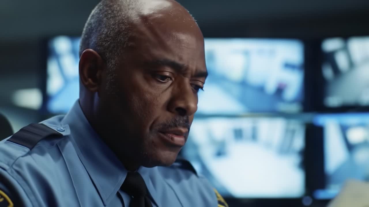 Security Guard in Control Room