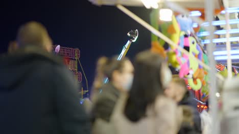 night fair with people