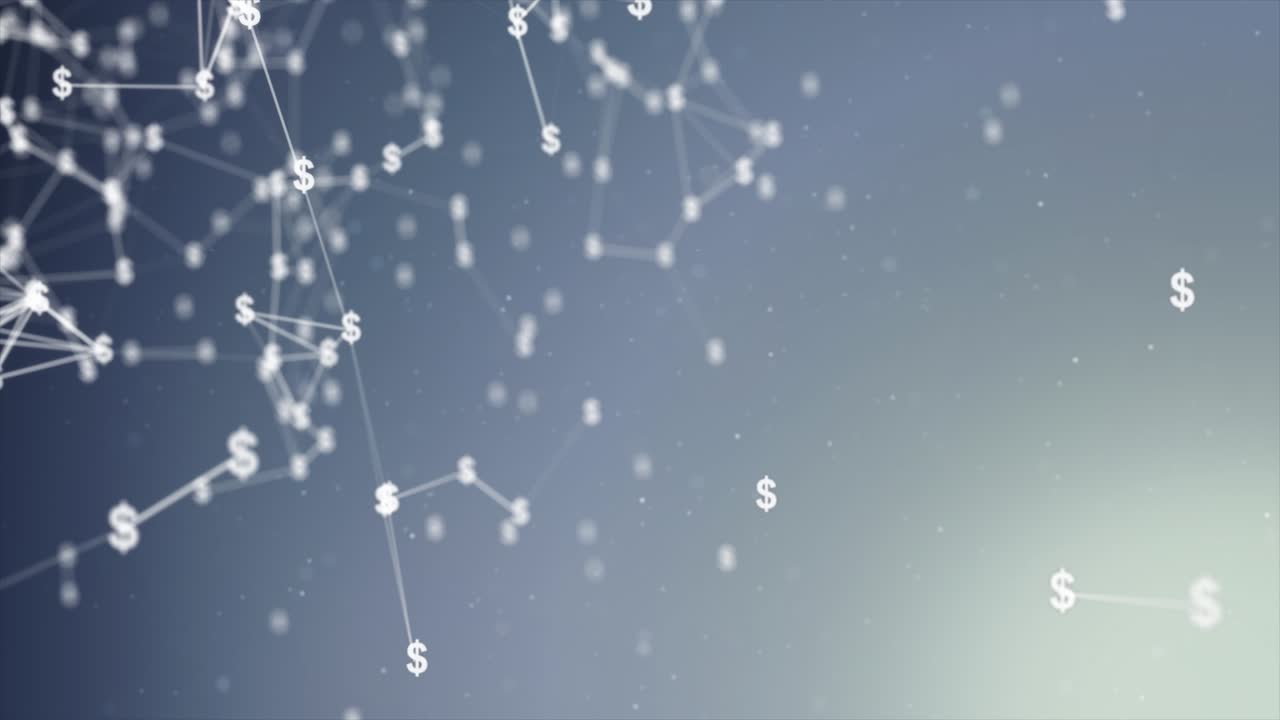 Abstract Network of Dollar Signs
