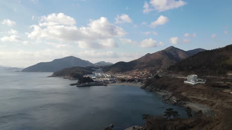 Aerial-view-coastal-city-Namhae-in-South-Korea