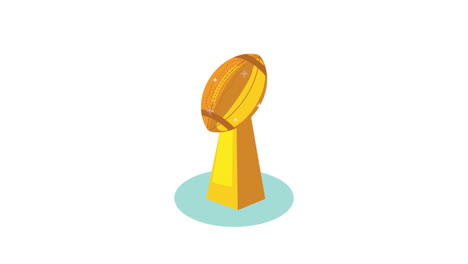 american football trophy award animation