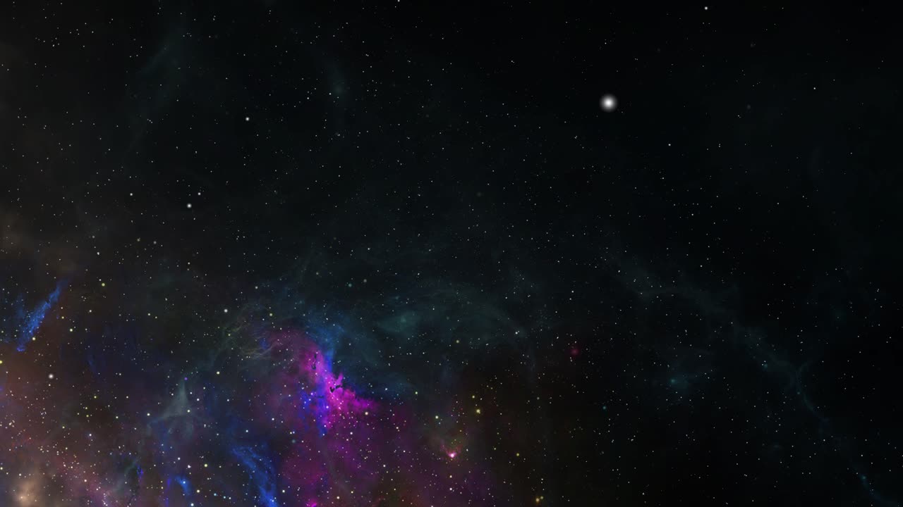Una nebulosa de gas se acerca en el espacio