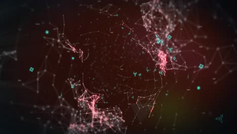animación del procesamiento de datos financieros a través de código qr y conexiones