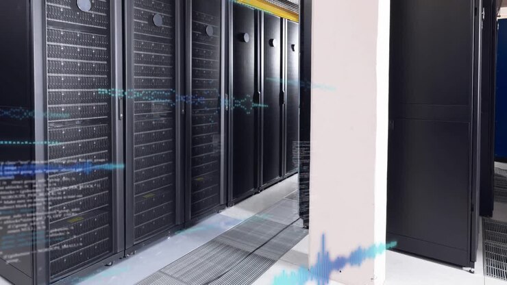 Animation of data processing over computer servers