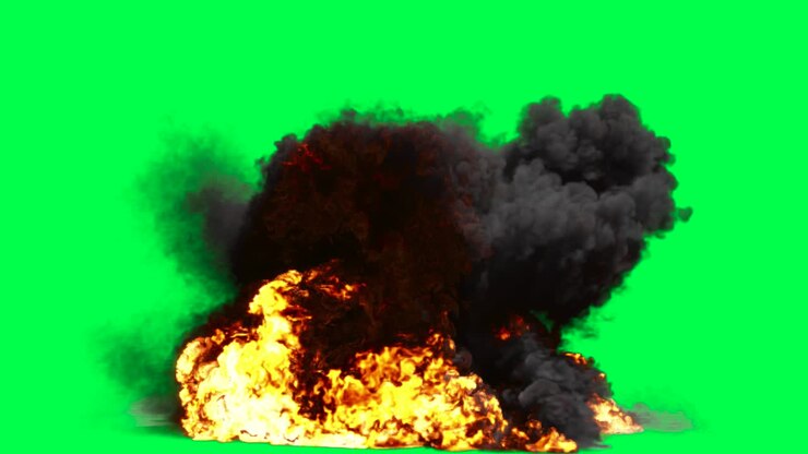 Explosion and Fire Effects on Green Screen