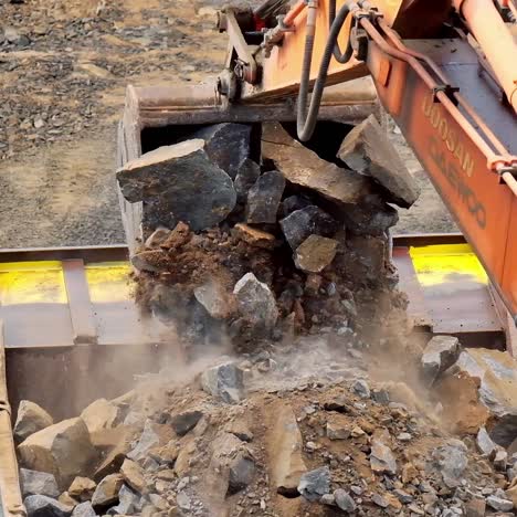 industrial machinery on quarry site
