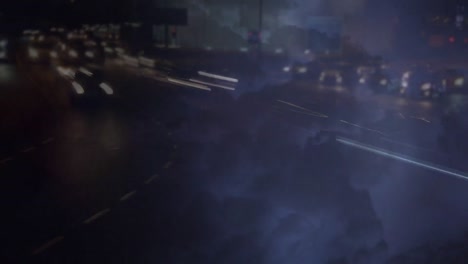time lapse of moving vehicles on a road