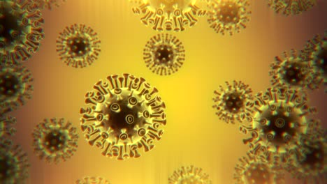 animación del coronavirus covid19 bucle de fondo en 3d