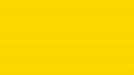 animación de buen texto de vibraciones sobre fondo verde y amarillo