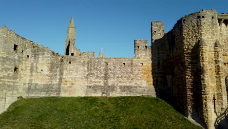 Warkworth-Castle-In-Northumberland,-England,-Vereinigtes-Königreich