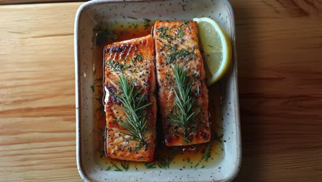 gegrillter lachs mit zitrone und rosmarin