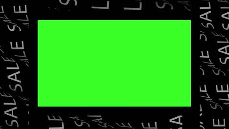 animación de texto de venta en verde, fondo clave de croma. video de movimiento de resolución 4k.