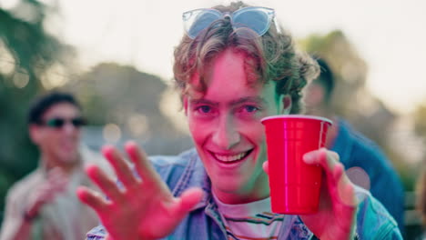 party scene with young adults