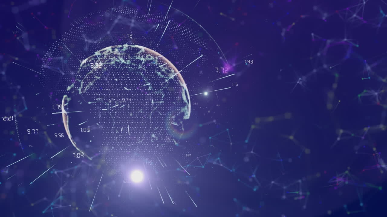 animación de la red de conexiones en todo el mundo