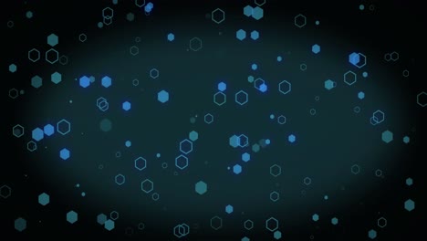 animación de hexágonos sobre un fondo negro