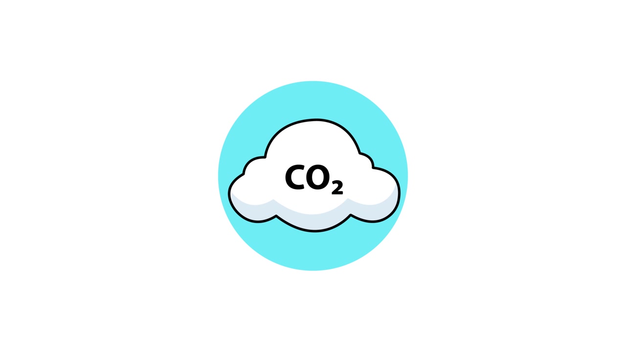 アニメーションCO2雲アイコンループ