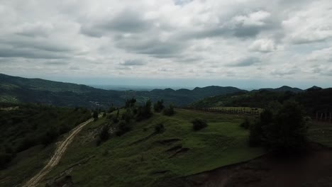 green mountains, drone shot in georgia