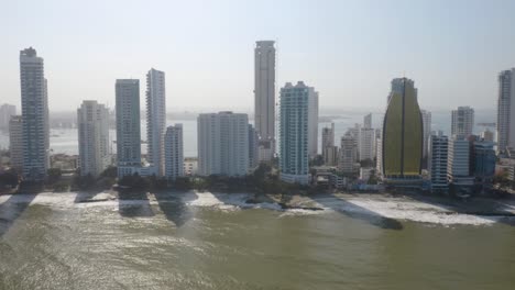 hermosa vista aérea de cartagena, horizonte de colombia