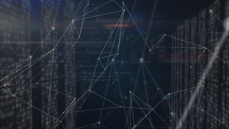 animation of network of connections data over integrated circuits in servers