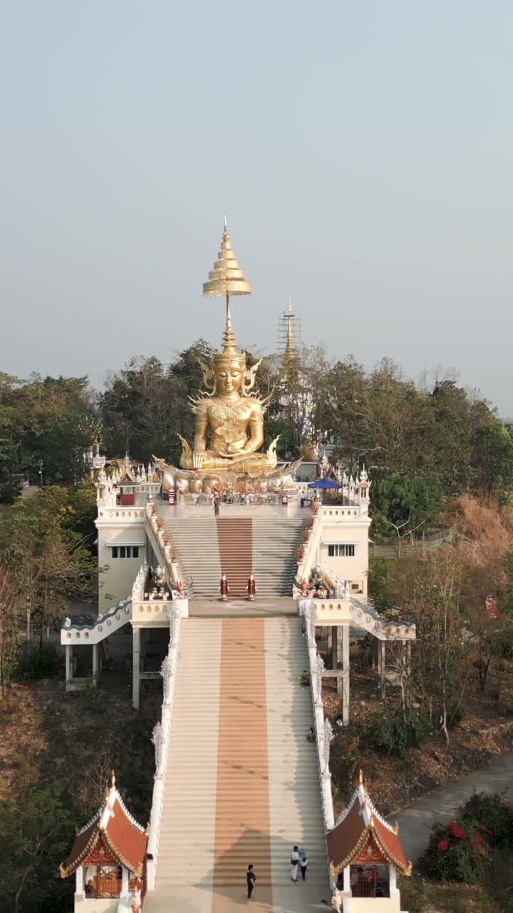 Golden Buddha Statue at a Thai Temple