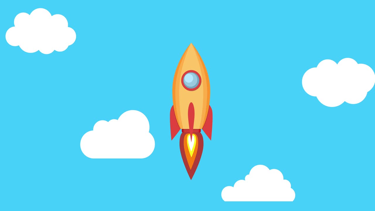rocket launching with fire