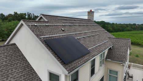 solar panels on large american home
