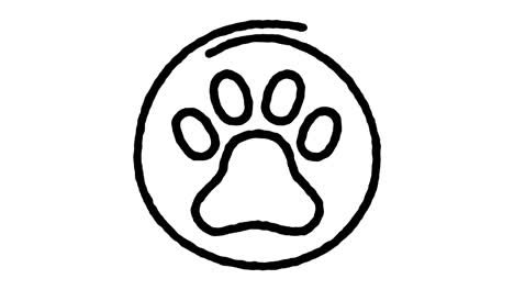 pet sitting sketch line icon animation