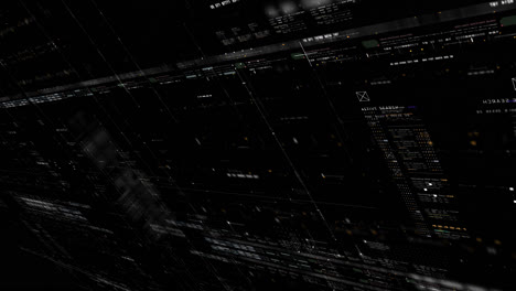 futuristic data matrix hear up display, user interface screen template with alpha channel for graphic overlay