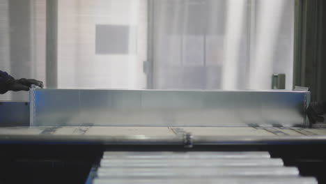 steel sheet products on bending machine