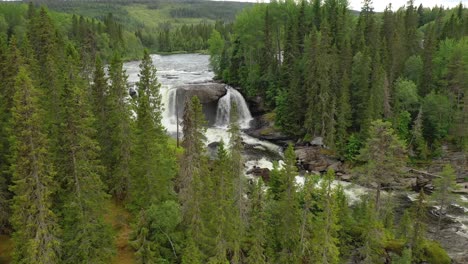 ristafallet waterfall in the western part of jamtland is listed as one of the most beautiful waterfalls in sweden.