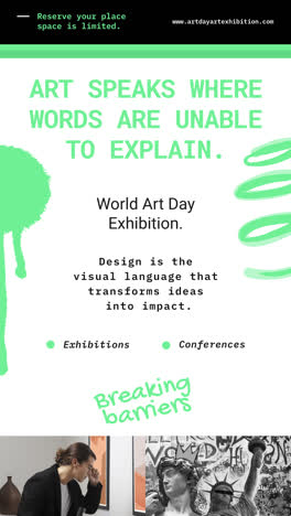 world art day exhibition promotional material
