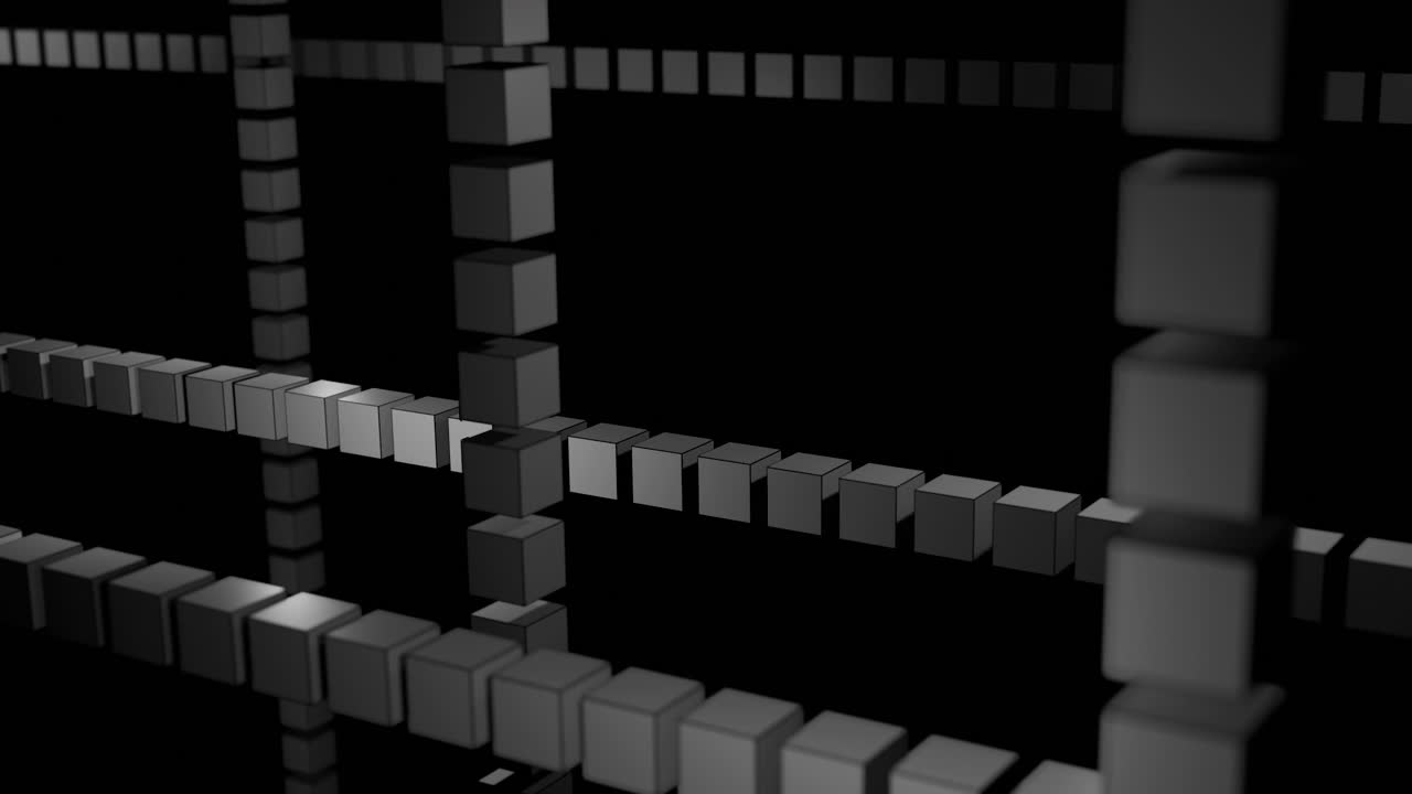 Abstract Grid of Cubes