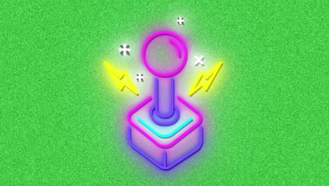 animación del joystick en fondo verde