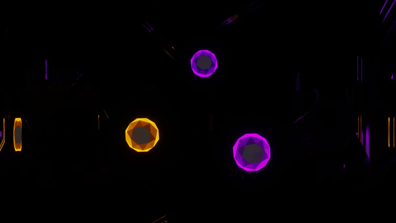 VJ Loop Rotation of Multicolored balls with reflections.