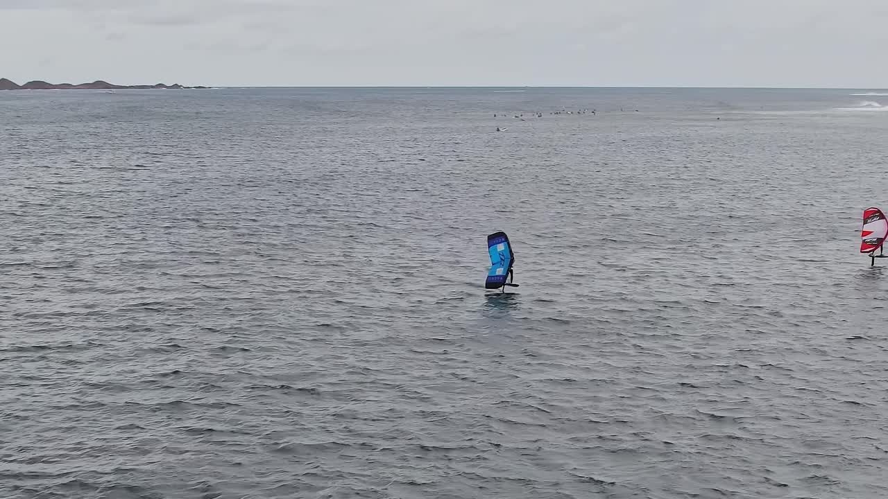 Stand-up paddle boarding in the waters of Canary Islands Spain