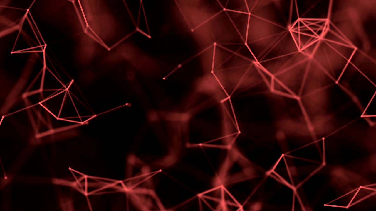 abstracto hermoso fondo geométrico con cambios de color en movimiento líneas, puntos y triángulos.