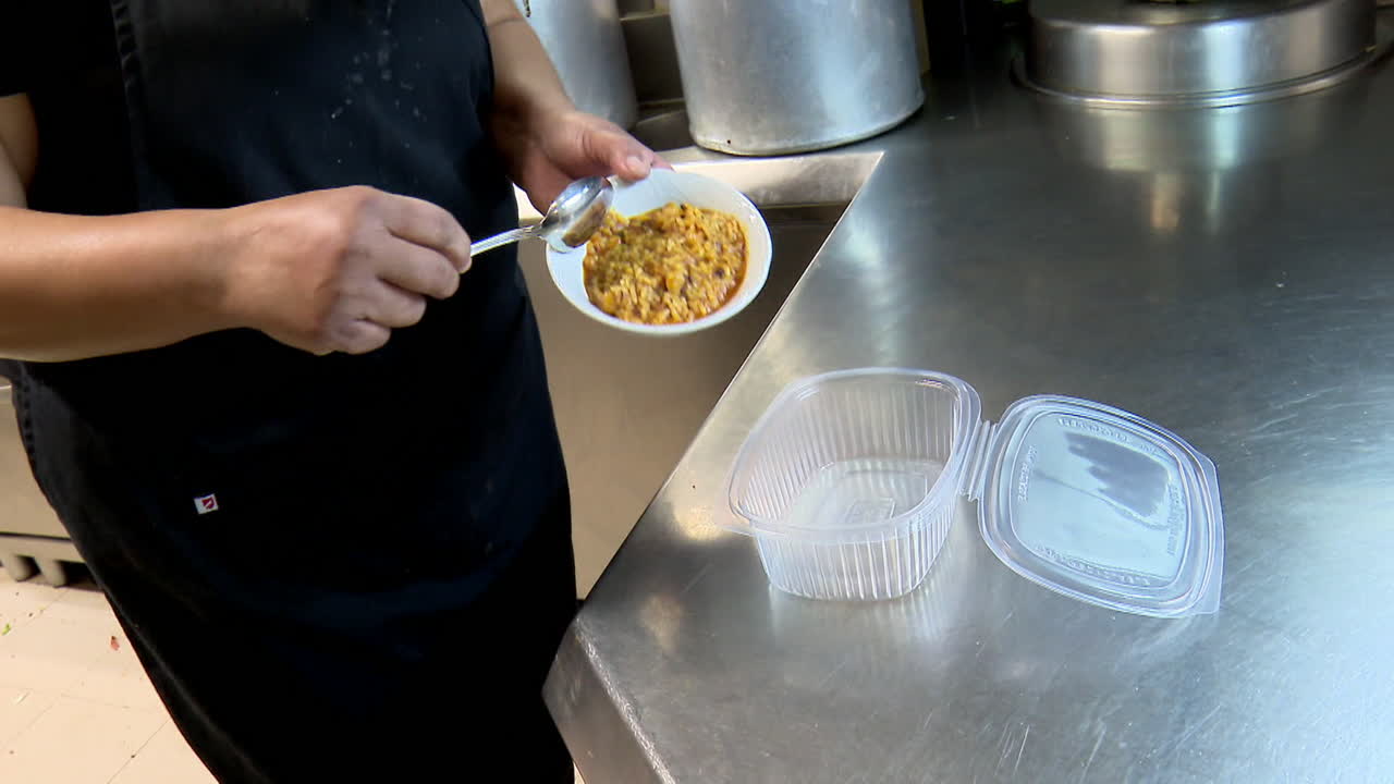 Restaurant Staff Preparing Food