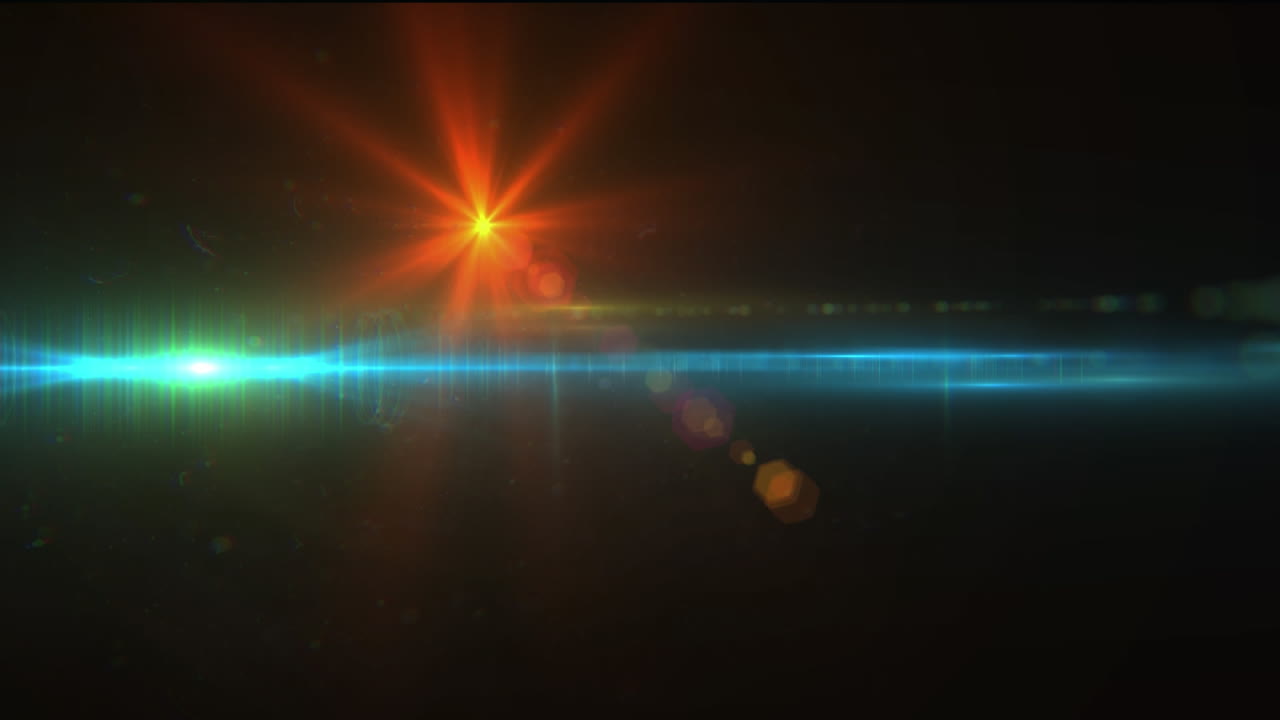 animación de rastros de luz y puntos sobre fondo negro