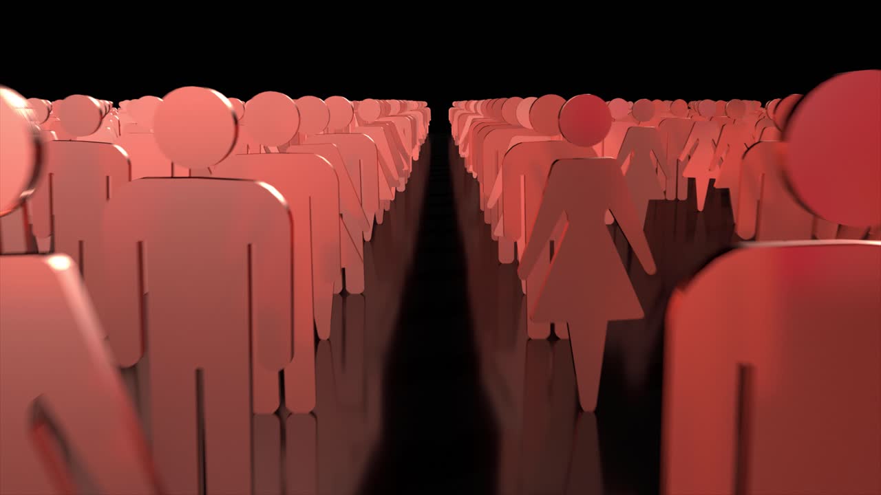 남성, 여성, 군중, 아이콘, 비즈니스 팀, 성별, 성별